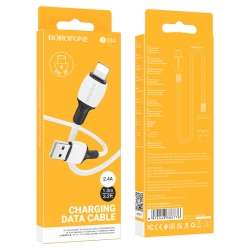 USB кабель Lightning BOROFONE BX84 Rise (100см. 2.4A), белый USB кабель Lightning BOROFONE BX84 Rise (100см. 2.4A), белый