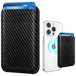 Картхолдер с текстурой карбона, MagSafe, черный