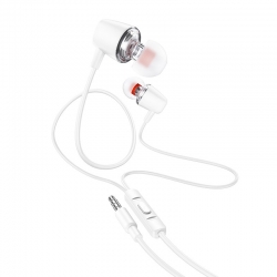 Наушники HOCO M107 Discoverer universal earphone, белые Наушники HOCO M107 Discoverer universal earphone, белые