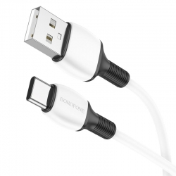 USB кабель Type-C BOROFONE BX84 Rise (100см. 3A), белый USB кабель Type-C BOROFONE BX84 Rise (100см. 3A), белый