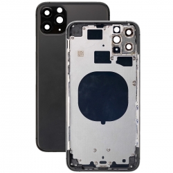 Задняя крышка/ Корпус iPhone 11 Pro Max в сборе с рамкой, черный (CE)