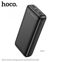 Внешний аккумулятор Power Bank 20000 mAh HOCO J111A  Smart, черный