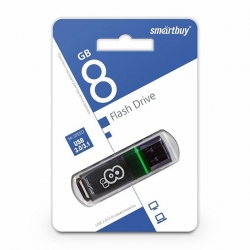 USB флеш-накопитель Smartbuy 08 GB USB 3.0 Glossi series, темно-серый