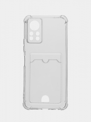 Чехол силиконовый с визитницей INFINIX HOT 11S NFC прозрачный