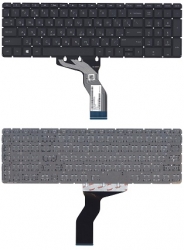 Клавиатура для ноутбука HP Pavilion 15-ab, 15-ab000, 15-cb, 15z-ab100 черная с белой подсветкой Клавиатура для ноутбука HP Pavilion 15-ab, 15-ab000, 15-cb, 15z-ab100 черная с белой подсветкой