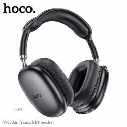 Беспроводные внешние наушники HOCO W35 Air Triumph BT headset, черные (поврежденая упаковка)