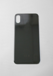 Задняя крышка iPhone X стеклянная, легкая установка, черная (CE)