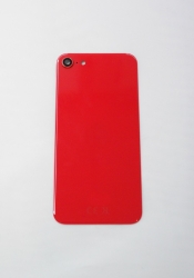 Задняя крышка iPhone SE 2020 стеклянная со стеклом камеры, красный