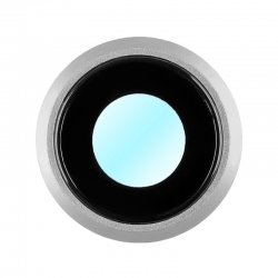 Стекло камеры iPhone 8, серебро