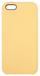 Чехол силиконовый гладкий Soft Touch iPhone 5/ 5S/ SE, желтый (без логотипа)