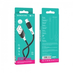 USB кабель Type-C BOROFONE BX79 Термостойкий, силикон (100см. 3A), черный USB кабель Type-C BOROFONE BX79 Термостойкий, силикон (100см. 3A), черный