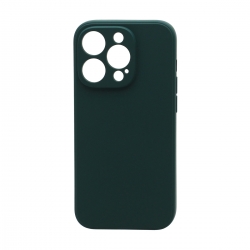 Чехол силиконовый гладкий Soft Touch iPhone 14 Pro, темно-зеленый №61 (закрытый низ)