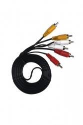 Кабель Perfeo 3RCA (M) to 3RCA (M) 1 метр Кабель Perfeo 3RCA (M) to 3RCA (M) 1 метр