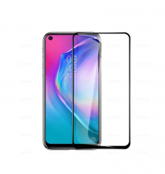Защитное стекло TECNO Camon 15/ Camon 15 Air/ Spark 5, черное (тех упаковка)