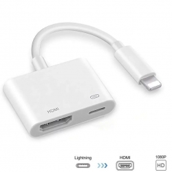 Адаптер-переходник Lightning to HDMI + Lightning кабель 15см (OT-AVW53)