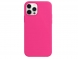 Чехол силиконовый гладкий Soft Touch iPhone 12, ярко-розовый №62 (закрытый низ)