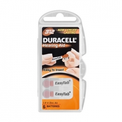 Батарейка для слухового аппарата Duracell DA312/6BL (упаковка 6 шт) цена за упаковку
