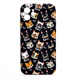 Чехол LUXO Creative iPhone 12, (рисунок 094, Kaws) черный Чехол LUXO Creative iPhone 12, (рисунок 094, Kaws) черный