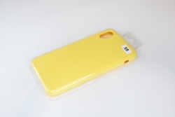 Чехол силиконовый гладкий Soft Touch iPhone XR, желтый (без логотипа) Чехол силиконовый гладкий Soft Touch iPhone XR, желтый (без логотипа)