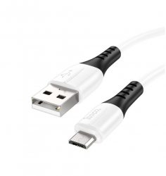 USB кабель micro USB HOCO X82 Silicone (100см. 2.4A), белый