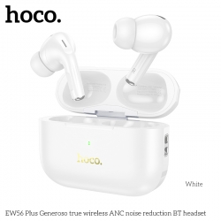 Беспроводные наушники HOCO EW56 Plus Bluetooth Generozo True Wireless ANC BT headset, белые Беспроводные наушники HOCO EW56 Plus Bluetooth Generozo True Wireless ANC BT headset, белые