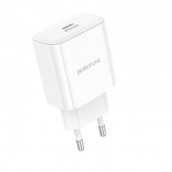 Сетевой адаптер BOROFONE BA81A PD20W single port, белый Сетевой адаптер BOROFONE BA81A PD20W single port, белый