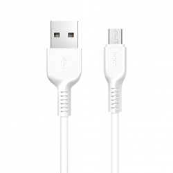 USB кабель micro USB HOCO X20 (200см, 2,4A), белый