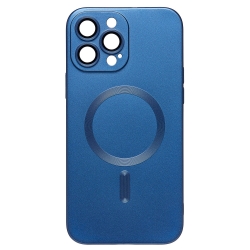 Чехол силиконовый MagSafe Matte iPhone 15 Pro, синий