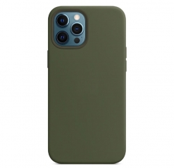 Чехол силиконовый гладкий Soft Touch iPhone 12 Pro, темно-зеленый №61 (закрытый низ)