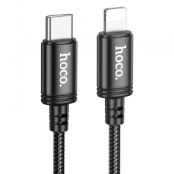 USB-C кабель HOCO X91 Radiance PD 20W Type-C to Lightning (300см), черный USB-C кабель HOCO X91 Radiance PD 20W Type-C to Lightning (300см), черный