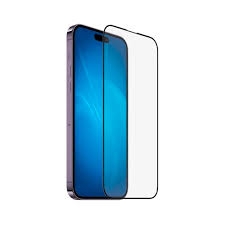 Защитное стекло iPhone 14 Pro Max/ 15 Plus XMART 9D, черное (тех упаковка)
