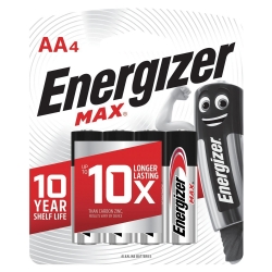 Батарейка Energizer LR06 MAX AA/пальчиковая (1.5v, алкалиновая) 1 шт