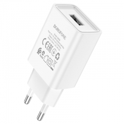 Сетевой адаптер BOROFONE BA68A Glacierl port charger (USB 2.1A), белый