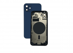 Задняя крышка/ Корпус iPhone 12 в сборе с рамкой, синий (Оригинал) (CE)