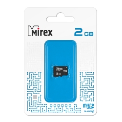 Карта памяти MicroSD Mirex 02 GB класс 4 Карта памяти MicroSD Mirex 02 GB класс 4