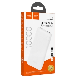Внешний аккумулятор Power Bank 10000mAh HOCO J128 Type-C/2USB, белый Внешний аккумулятор Power Bank 10000mAh HOCO J128 Type-C/2USB, белый