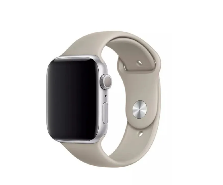 Ремешок силиконовый для Apple Watch 38/ 40 мм Sport Band, светло-серый №7