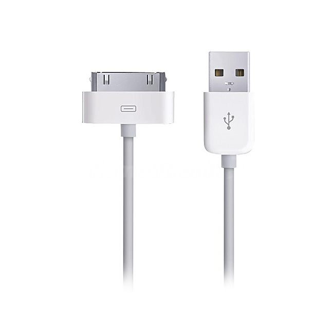 USB кабель iPhone 4/ 4s/ iPad (копия) (30 pin) (100см), белый
