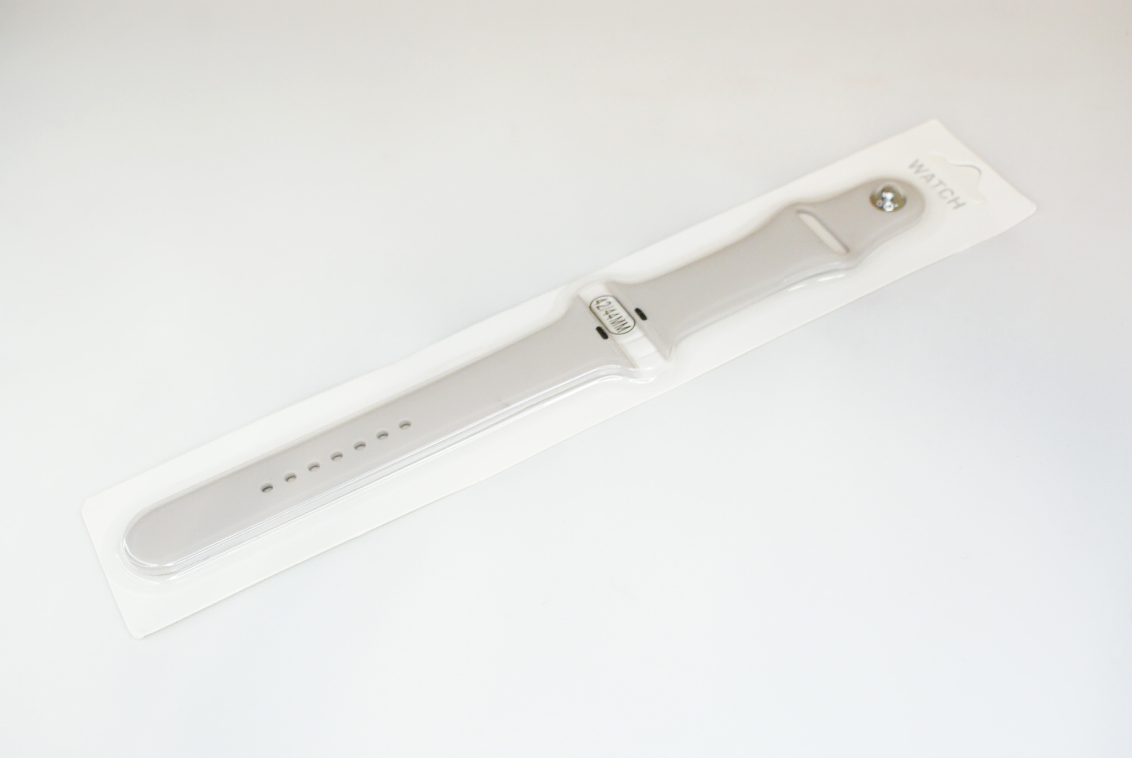 Ремешок силиконовый для Apple Watch 42/ 44 мм Sport Band, светло-серый №7