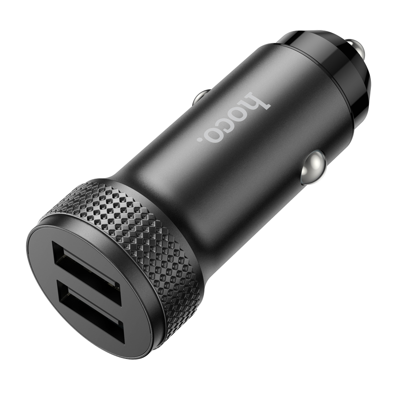 Автомобильный адаптер HOCO Z49 Level 2USB, 2.4A car charger, черный