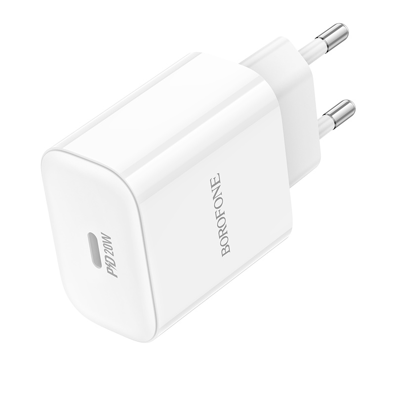 Сетевой адаптер BOROFONE BA81A PD20W single port, белый