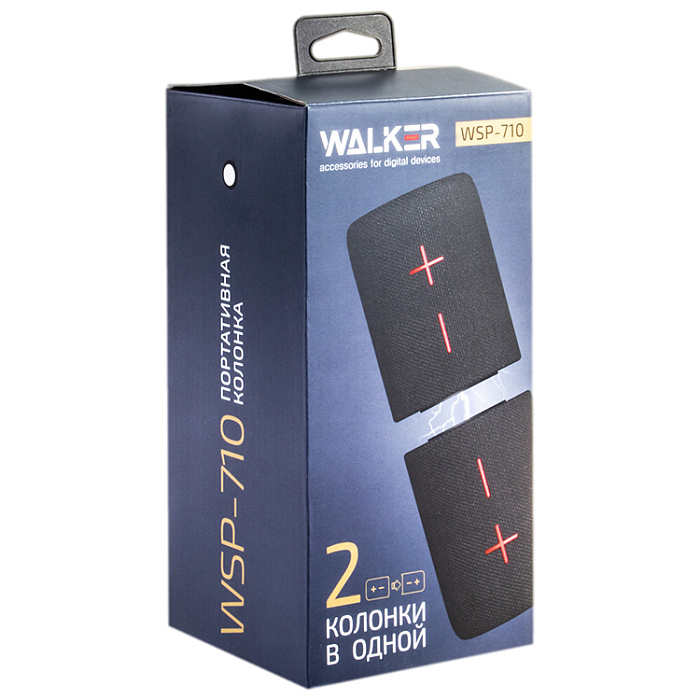 Колонка портативная WALKER WSP-710 Bluetooth, черная