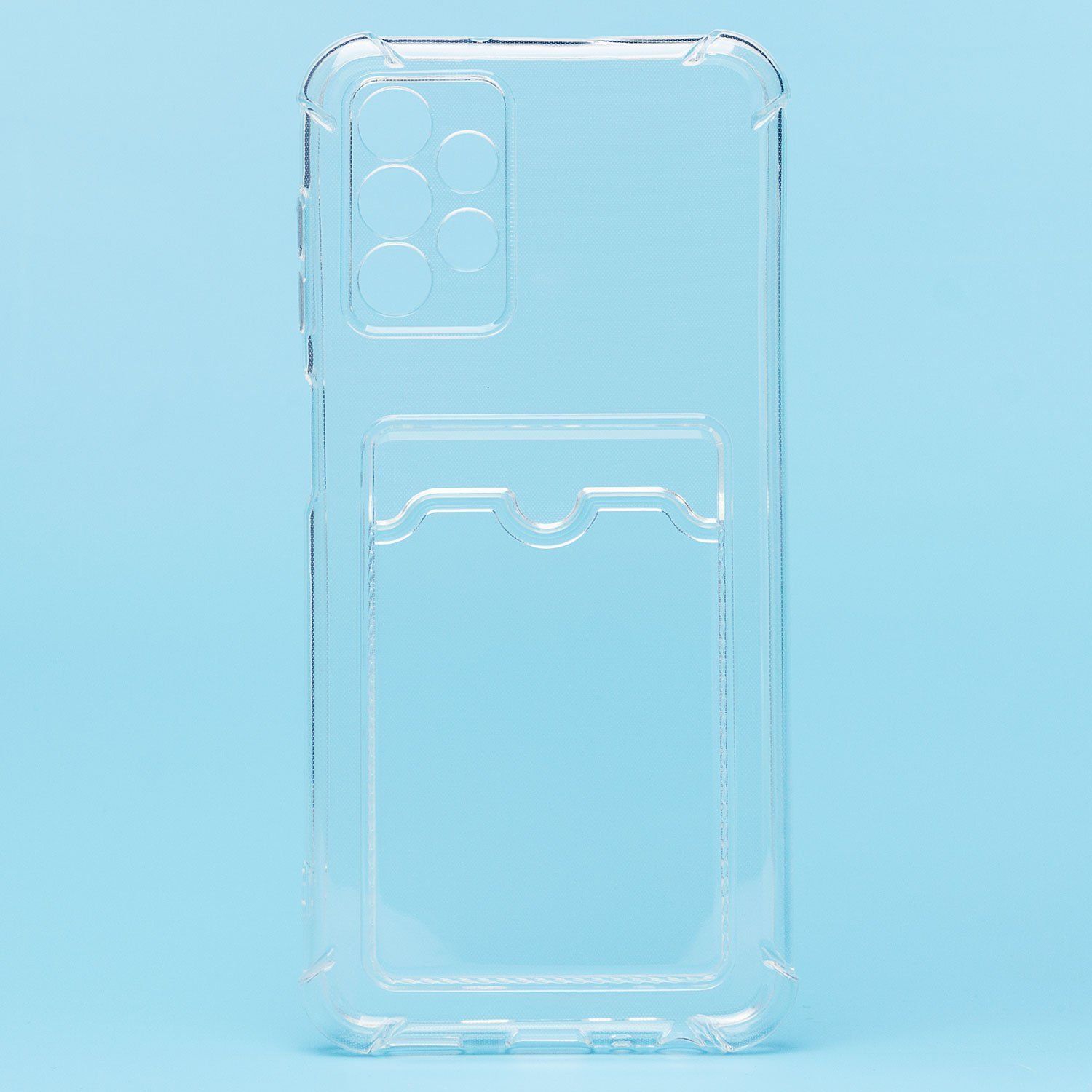 Чехол силиконовый с визитницей Samsung A15 5G SM-A155 прозрачный