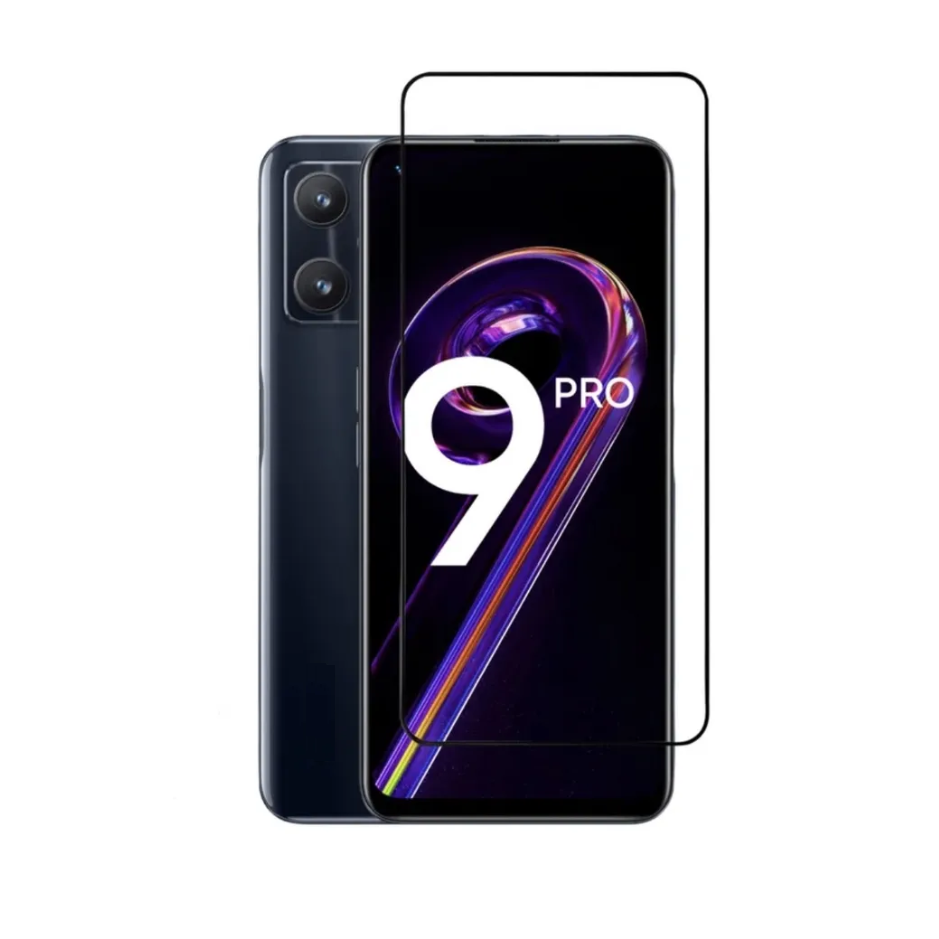 Защитное стекло Realme 9i/ 9 Pro 11-20D, черное (тех. упаковка)