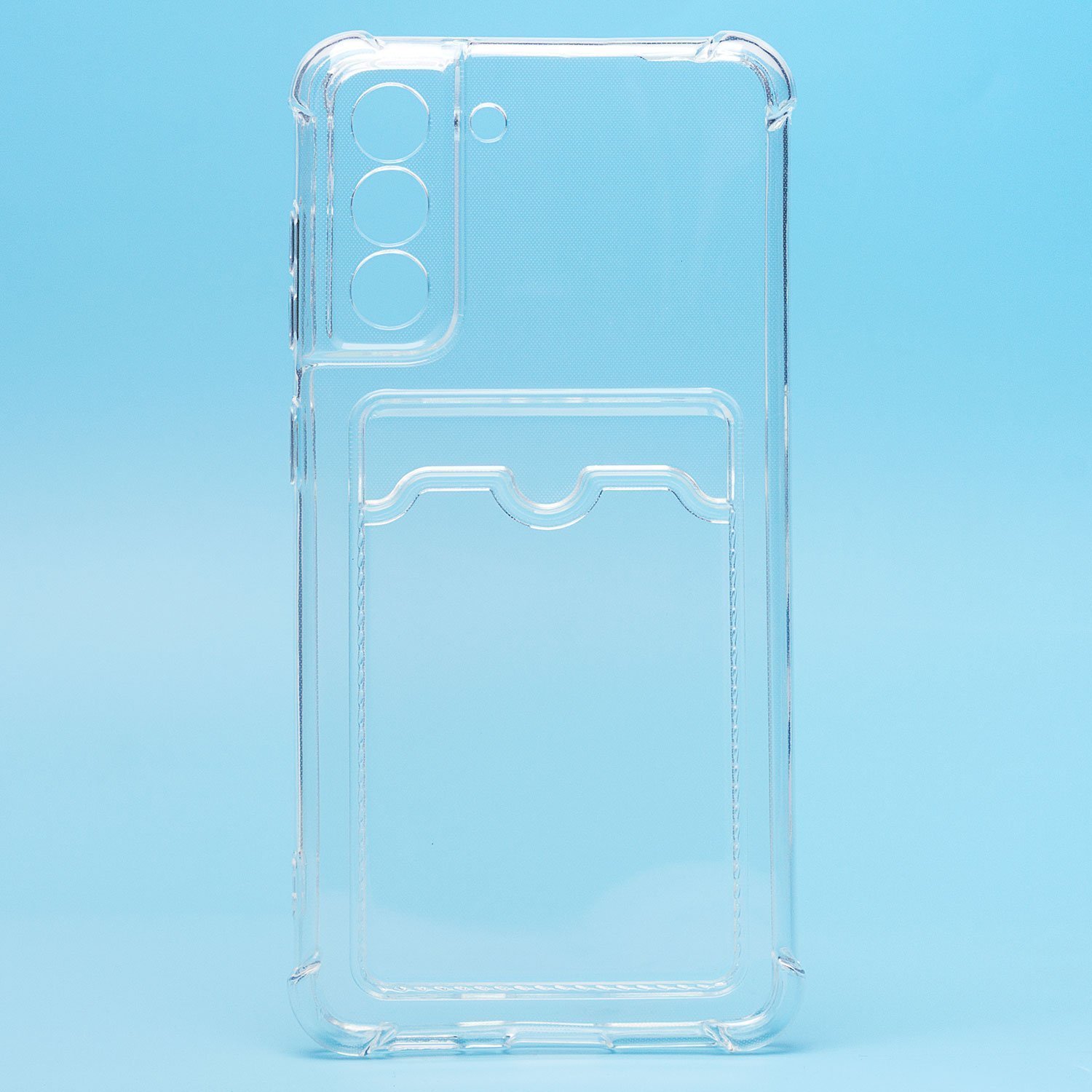 Чехол силиконовый с визитницей Samsung S21FE SM-G990 прозрачный