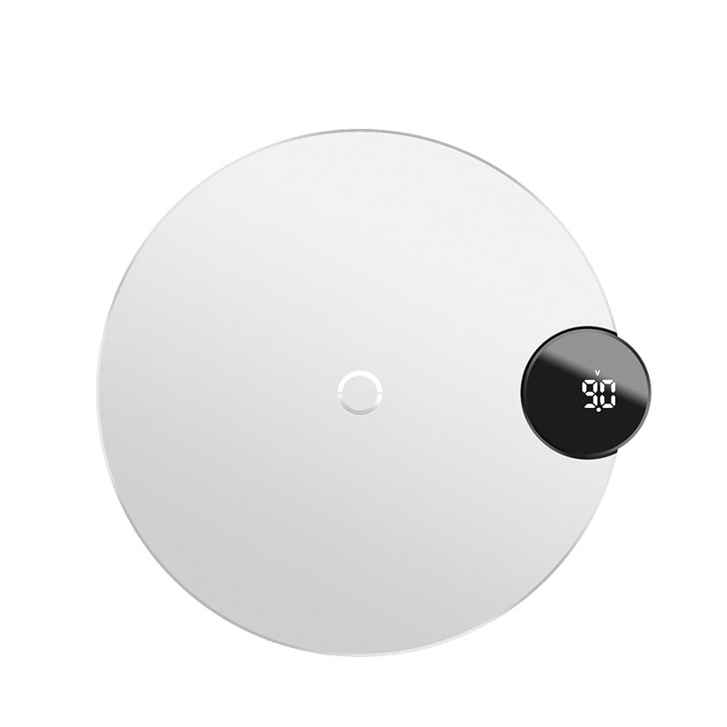 Беспроводное зарядное устройство BASEUS Wireless Charger Led Display (15W), белое