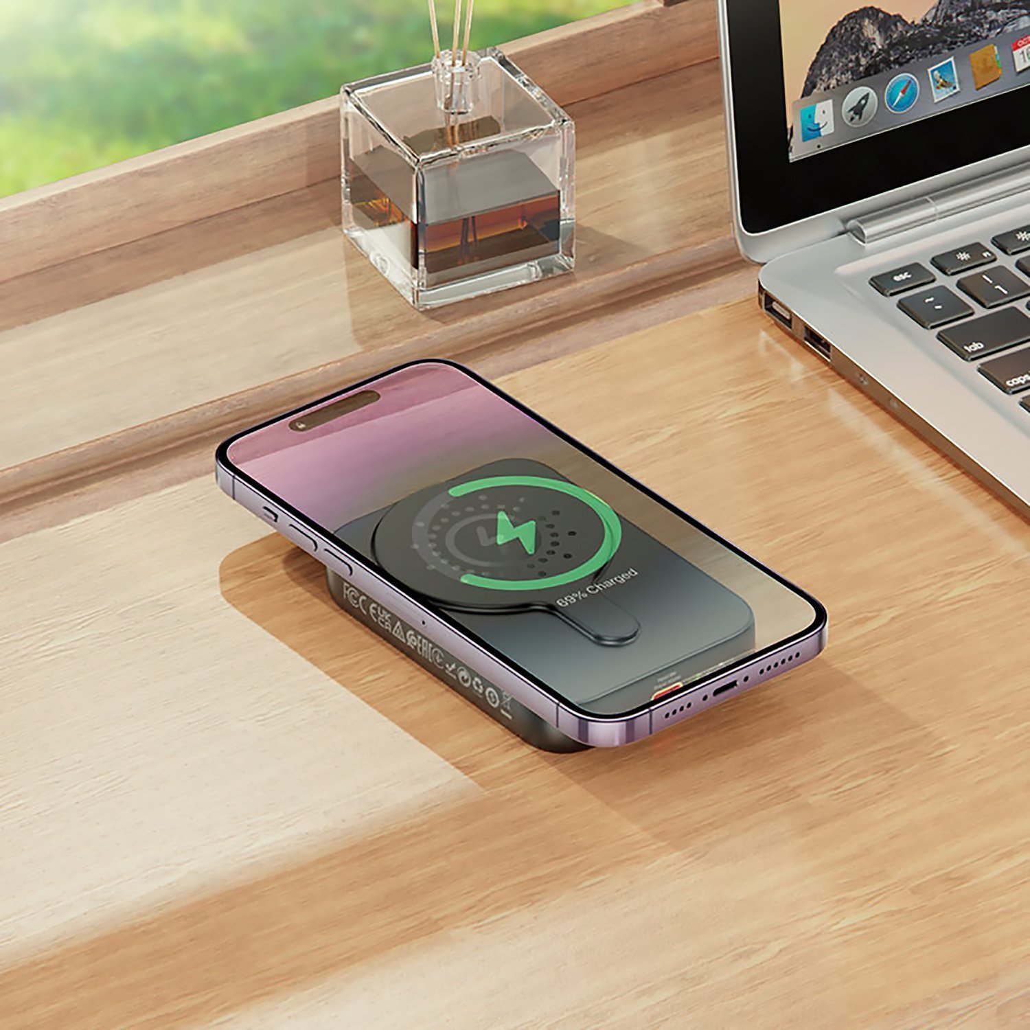 Внешний аккумулятор Power Bank  Hoco J117A Esteem 10000mAh, PD20W, Magsafe, Type-C/Type-C, черный