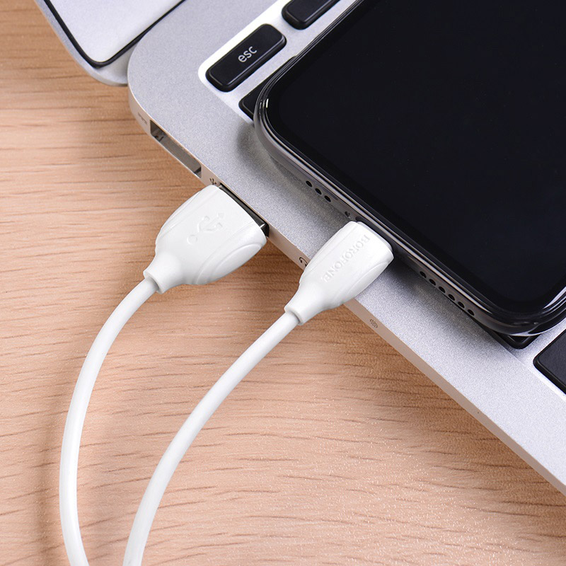 USB кабель Lightning BOROFONE BX19 Benefit (100см), белый