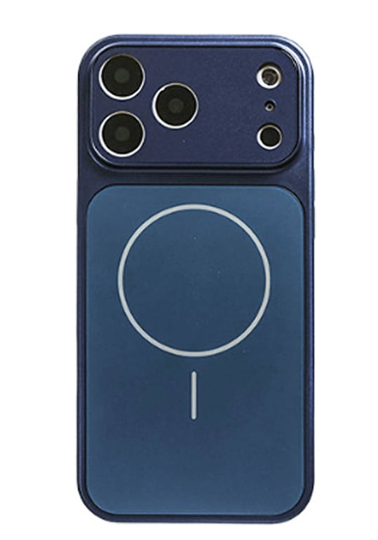 Чехол пластиковый с защитой камер MagSafe YH Original design Phone 17 Pro, темно-синий