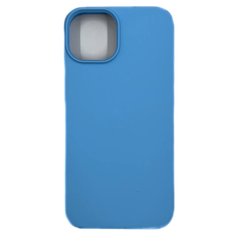 Чехол силиконовый гладкий Soft Touch iPhone 14, светло-синий №38 (закрытый низ)